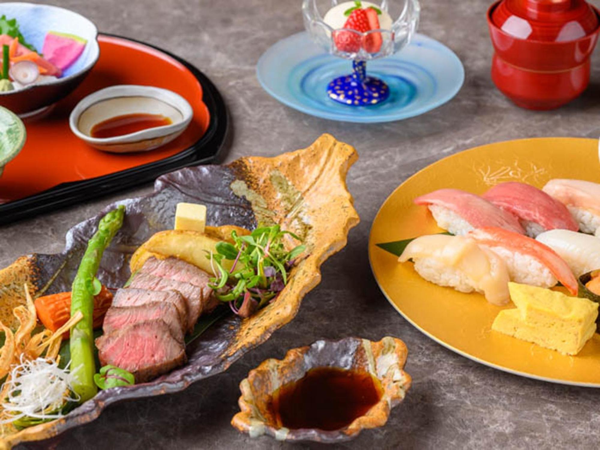 Shin Furano Prince Hotel Nakafurano Exterior foto A selection of Japanese cuisine
