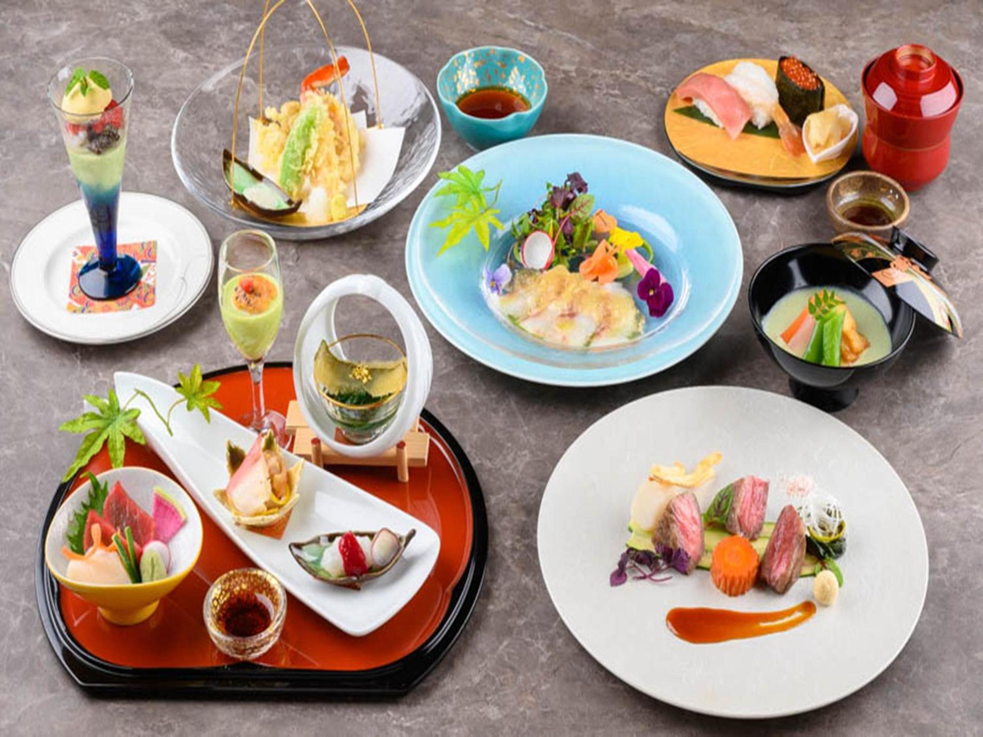 Shin Furano Prince Hotel Nakafurano Exterior foto A selection of French-influenced Japanese cuisine
